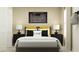 Modern bedroom with a periodic table print and E=mc2 pillow at 1299 Inkberry Cir, Deland, FL 32720