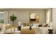 Relaxing living room with sectional sofa, neutral tones, and large windows at 1299 Inkberry Cir, Deland, FL 32720
