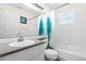 Clean bathroom with shower/tub combo and vanity at 2739 Everleth Dr, Lakeland, FL 33810