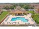 Resort-style pool with surrounding lounge chairs at 612 Terrace Ridge Cir # 612, Davenport, FL 33896
