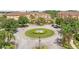 Aerial view of community entrance and fountain at 612 Terrace Ridge Cir # 612, Davenport, FL 33896