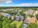 Aerial view of a house and neighborhood in a residential area at 319 Ravenshill Way, Deland, FL 32724