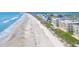 Aerial view of oceanfront property and beach at 4575 S Atlantic Ave # 6307, Ponce Inlet, FL 32127