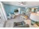 Relaxing living room with ocean view and comfy seating at 4575 S Atlantic Ave # 6307, Ponce Inlet, FL 32127