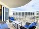 Enjoy ocean and building views from this welcoming balcony at 2403 S Atlantic Ave # 409, Daytona Beach Shores, FL 32118