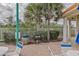 Community gas grill and picnic tables near the pool at 4672 Riverwalk Village Ct # 8201, Ponce Inlet, FL 32127