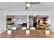 Dining area with ocean views, kitchen and living room access at 4111 S Atlantic Ave, Port Orange, FL 32127