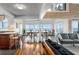 Kitchen with ocean views and island with seating at 4111 S Atlantic Ave, Port Orange, FL 32127