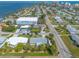 Aerial perspective highlighting the home's location near the ocean and city skyline at 100 Talo Cir, Port Orange, FL 32127