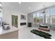 Luxurious bathroom boasting a freestanding tub and a modern fireplace at 1978 Country Club Dr, Port Orange, FL 32128