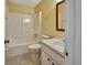 Clean bathroom with shower/tub combo and vanity at 41 Villa Villar Ct # 41, Deland, FL 32724