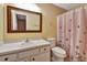 Bathroom with vanity, toilet and shower/tub combo at 41 Villa Villar Ct # 41, Deland, FL 32724