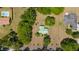 Aerial view of property showing home, pool, and large lot at 1430 Hazen Rd, Deland, FL 32720