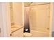 Clean bathroom with shower/tub combo and granite vanity at 226 Meghan Cir, Deland, FL 32724