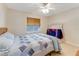 Cozy bedroom with a queen-size bed and window coverings at 134 Avalon Dr # A, Ormond Beach, FL 32176