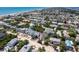 Aerial view showing a beach-close house with ocean views and its neighborhood context at 134 Avalon Dr # A, Ormond Beach, FL 32176