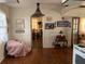 Dining area with hardwood floors, access to other rooms at 2202 Lake Ruby Rd, Deland, FL 32724