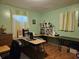 Bright home office with built-in shelving and workspace at 24008 Ermine Rd, Astor, FL 32102