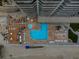Top-down view of oceanfront pool and lounge area at 3425 S Atlantic Ave # 1105, Daytona Beach Shores, FL 32118