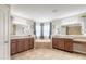 Spacious bathroom with double vanities, soaking tub, and separate shower at 206 Laurel Point Ct, Deland, FL 32724