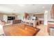Open kitchen with granite countertops and a breakfast bar at 206 Laurel Point Ct, Deland, FL 32724