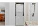 Stackable washer and dryer in laundry closet at 133 Cardinal Dr, Ormond Beach, FL 32176