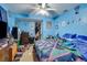 Bedroom with double bed and ceiling fan at 432 Marion St, Daytona Beach, FL 32114