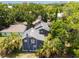 Aerial view of the home's rear, emphasizing its size and layout at 432 Marion St, Daytona Beach, FL 32114