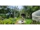 Backyard with a screened porch and greenhouse at 711 Sunset Ave, Orange City, FL 32763