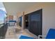 Ocean view balcony with patio furniture and sliding glass doors at 4435 S Atlantic Ave # 414, Ponce Inlet, FL 32127