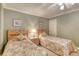 Guest bedroom featuring two twin beds at 1513 Ocean Shore Blvd # 3C, Ormond Beach, FL 32176