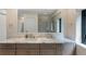 Bathroom with marble countertop, sink and modern cabinets at 200 John Anderson Dr, Ormond Beach, FL 32176