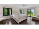 Spacious main bedroom with water views and hardwood floors at 200 John Anderson Dr, Ormond Beach, FL 32176