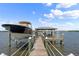 Private boat lift with covered dock; perfect for water access at 200 John Anderson Dr, Ormond Beach, FL 32176