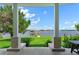 Covered patio offering breathtaking waterfront views and private dock at 200 John Anderson Dr, Ormond Beach, FL 32176