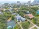 Aerial view of the house and the surrounding neighborhood at 724 N Oleander Ave, Daytona Beach, FL 32118