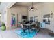 Covered patio with seating area and outdoor kitchen at 1401 Bent Oaks Blvd, Deland, FL 32724