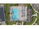 Bird's-eye view of community pool and surrounding lounge area at 6287 Woodhaven Village Dr, Port Orange, FL 32128