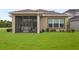 Spacious screened porch with seating area overlooking yard at 6287 Woodhaven Village Dr, Port Orange, FL 32128