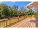 Wooden deck with awning, offering backyard views at 3660 Grand Ave, Deland, FL 32720