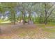 Large backyard with shed and mature trees at 3660 Grand Ave, Deland, FL 32720