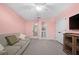 Bedroom with access to bathroom and double doors at 3457 Martingale Ct, Port Orange, FL 32129