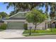 Charming one-story home with green exterior and landscaped yard at 3457 Martingale Ct, Port Orange, FL 32129