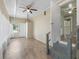 Bright living room featuring hardwood floors and a ceiling fan at 2300 Calloway Dr, Orlando, FL 32810