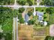 Aerial view of a home surrounded by greenery, showing neighboring properties with pools at 106 N Frederick St, Pierson, FL 32180