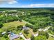 Aerial view of property with house, pool, and surrounding greenery at 106 N Frederick St, Pierson, FL 32180