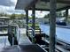 Private boat dock with covered slip at 1612 Juno Trl, Astor, FL 32102