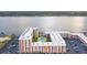 Aerial view showing building, pool, parking and waterfront location at 2711 N Halifax Ave # 296, Daytona Beach, FL 32118