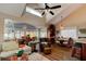 Spacious living room with hardwood floors and cathedral ceilings at 111 Fleming Ave, Port Orange, FL 32127