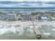 Aerial view of the coastline, highlighting the building's beachfront location at 3703 S Atlantic Ave # 501, Daytona Beach Shores, FL 32118